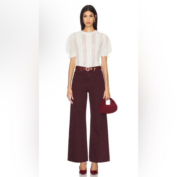 Ulla Johnson Willow Wide Leg in Claret Wash size 27 - Picture 1 of 10